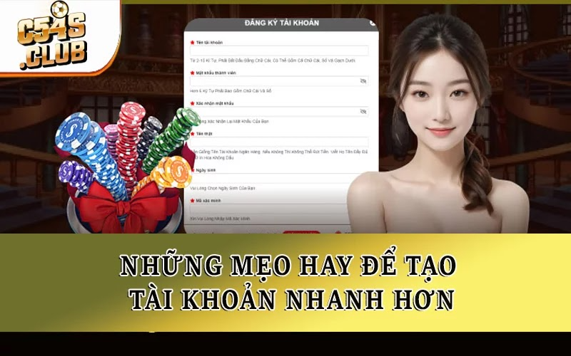 Những mẹo hay để tạo tài khoản nhanh hơn
