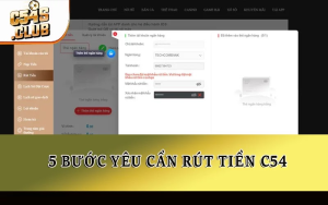 5 bước cần để thực hiện rút tiền C54