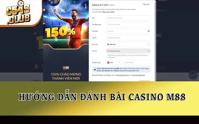 Hướng dẫn đánh bài casino M88