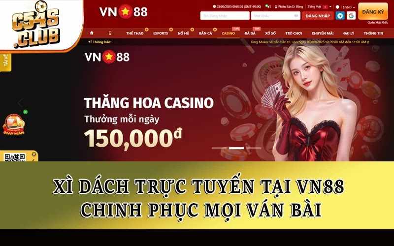 Xì Dách Trực Tuyến Tại VN88 - Chinh Phục Mọi Ván Bài